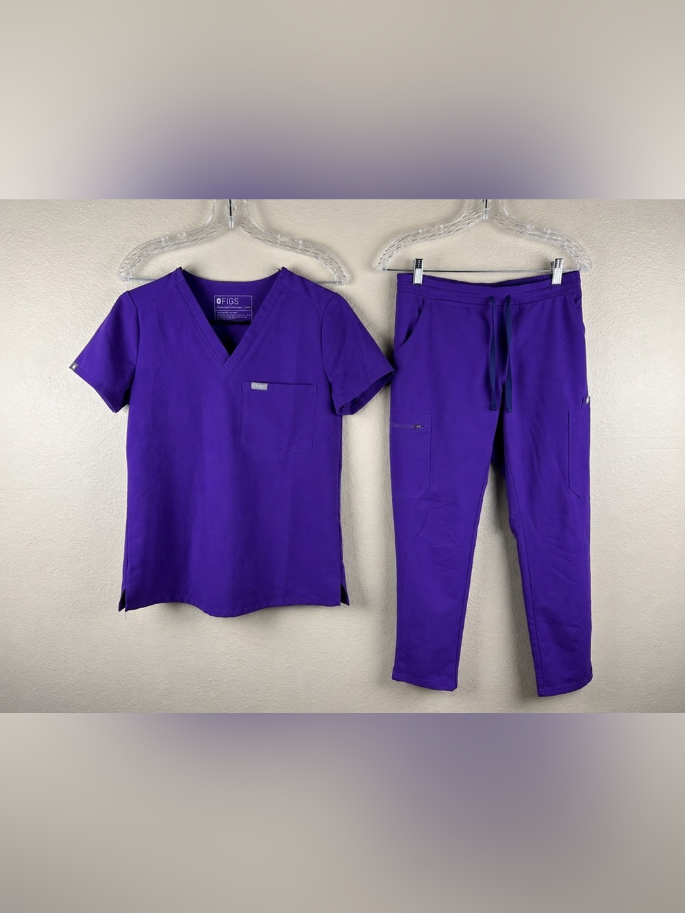 FIGS Purple Scrub Set XXS Top XS Petite Pants